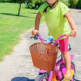 Bike Basket Carrier Pannier Bike Accessory Imitation Rattan Handlebar Basket