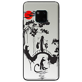 Ốp lưng in cho Huawei Mate 20 Pro mẫu Cha Mẹ - Hàng chính hãng
