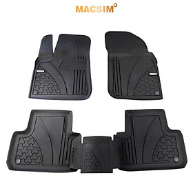 Thảm lót sàn ô tô nhựa TPE Silicon Audi Q8 2018+ Black Nhãn hiệu Macsim
