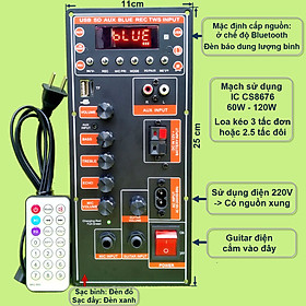 Hình ảnh Mạch loa kéo CS8676 có nguồn xung cho loa kéo 3 tấc đơn hoặc 2.5 tấc đôi