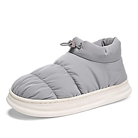 Giày Sneakers Nam Mùa Đông Giày Sang Trọng Ấm Áp Trong Nhà Nữ Giày Đi Bộ Mùa Đông Giày Cotton Ngoài Trời Đi Bộ Giày Ủng Color: Grey MX0281 Shoe Size: 40-41