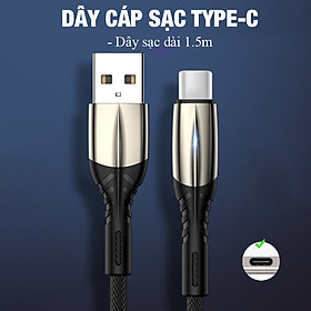 Cáp sạc truyền dữ liệu, đầu sạc Type C / linghtning / micro USB dành cho iphone (hỗ trợ sạc nhanh 3A)