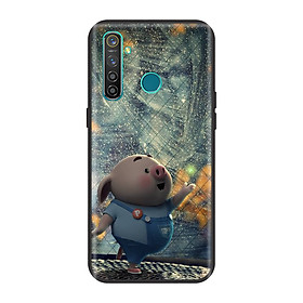 Ốp lưng TPU viền dẻo cho điện thoại REALME 5 PRO Hình Heo Con Chạy Bộ