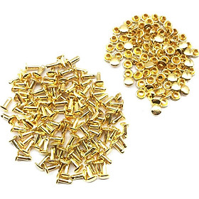 100 Sets Double Caps Studs Rivets 6x8mm