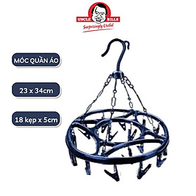 Mua Móc tròn treo quần áo 18 kẹp chất liệu nhựa cao cấp Uncle Bills BL0246