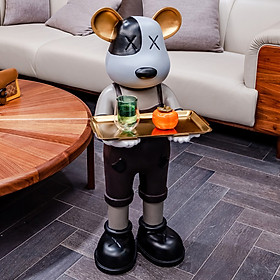Mua Gấu đứng đỡ khay  Tượng Bearbrick gấu đỡ khay cao 70cm ORD48