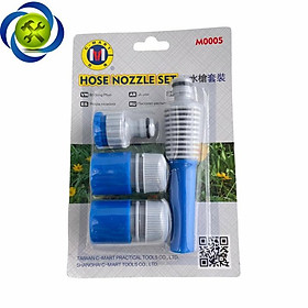 Bộ đầu nối nhanh ống nước C-Mart M0005  4 cái vỉ  ống mềm 1 2 12mm