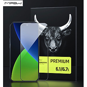 Miếng Kính Cường Lực cho iPhone 14 / 14 Plus / 14 Pro / 14 Pro Max Hiệu MIPOW KINGBULL PREMIUM SILK HD 2.7D Cao Cấp - Hàng Chính Hãng