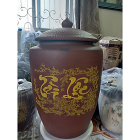 Hũ đựng gạo tài lộc Bát Tràng loại 10Kg