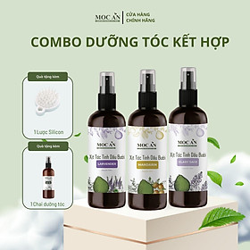 CB07. Combo Xịt Bưởi Tinh Dầu Rosemary ( Hương Thảo ) 120ml & Xịt Bưởi Tinh Dầu Vỏ Bưởi Da Xanh 120ml & Xịt Tinh Dầu Bưởi Patcholi ( Hoắc Hương ) 120ml Mộc Ân Haircare hỗ trợ kích mọc, giảm rụng, lên tóc con, giảm tình trạng khô xơ, giúp tóc mềm mượt