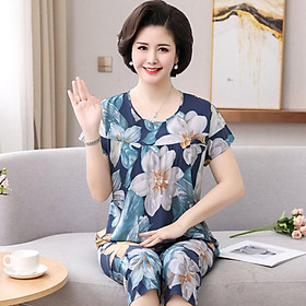 Bộ lanh trung niên siêu mát -Bộ lanh mặc nhà