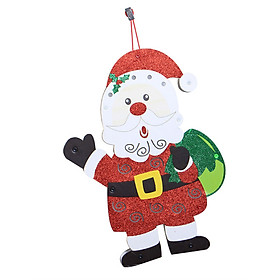 Tailored Christmas Tree Hanging Ornaments LED Wooden Santa Claus House Hotel Bar Decor