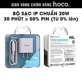 Mua Bộ sạc siêu nhanh cho IP chuẩn PD 20W Hoco C76 Plus  bộ củ cáp sạc nhanh hàng chính hãng Hoco không nóng máy - Hoco Mall