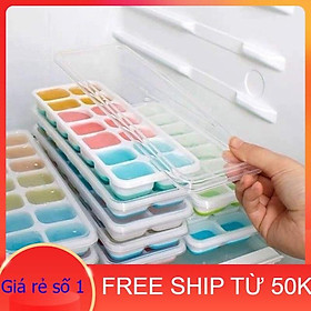 Mua KHAY LÀM ĐÁ SILICON CÓ NẮP TRÁNH BỊ MÙI TỦ LẠNH