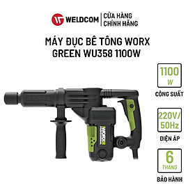 Máy Đục Bê Tông WORX GREEN WU358 Có Tay Cầm Chắc Chắn Chống Rung WORX GREEN 1100W