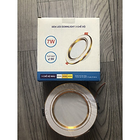 Mua Đèn led âm trần 7W 3 chế độ viền vàng