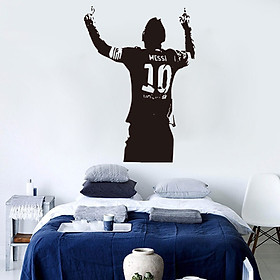 Decal dán tường Messi ngôi sao bóng đá trang trí quán sang trọng