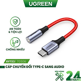Mua Cáp chuyển đổi âm thanh từ cổng Type-C sang Audio UGREEN AV153 không sử dụng chip - Hàng nhập khẩu chính hãng