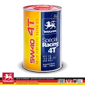Nhớt Động Cơ Xe Máy Wolver Special Racing 5W-40 SN JASO MA-2 (1 Lít)