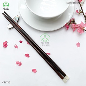 Đũa Gỗ Trắc Tự Nhiên Đầu Ốc Biển 1cm HAHANCO Hàng Đẹp Siêu Sạch