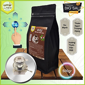 Cà Phê (Cafe) CuLi - Trọng Lượng 200g, 500g, 1kg - Rang Mộc Thơm Ngon Thượng Hạng - Hậu Đậm, Vị Đắng Mạnh Mẽ, Hàm Lượng Cafein Cao - Coffee New