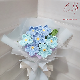 [Ảnh thật - Có sẵn] Bó hoa lưu ly 7 bông bằng len Handmade