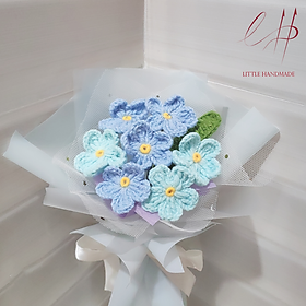 Mua  Ảnh thật - Có sẵn  Bó hoa lưu ly 7 bông bằng len Handmade