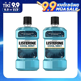 Combo 2 Nước Súc Miệng Hương Bạc Hà Listerine Cool Mint 750ml Chai