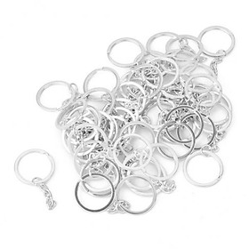 6x Pack of 50 Blank Keyrings Key Craft Chain Rings Wholesale Craft Connector Hooks DIY Key Chains Parts - Gold/Silver