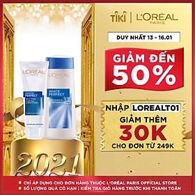 Bộ Sữa rửa mặt và Nước hoa hồng dưỡng trắng da L'Oréal Paris White Perfect