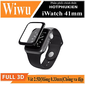 Mua Bộ 2 miếng dán màn hình kính cường lực Full 3D cho iWatch 41mm hiệu WIWU iVista Chống va đập  vát cạnh 2.5D  hạn chế vân tay - hàng nhập khẩu