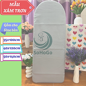 Áo bọc/ áo trùm bàn ủi đồ có lót mút- Nhiều Size- Nhiều Màu
