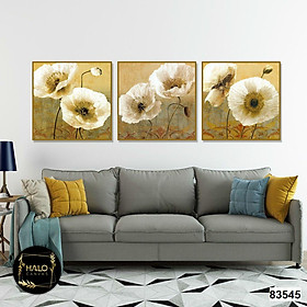 Bộ 3 Tranh Treo Tường Vintage Decor & in theo yêu cầu - Halo Decor