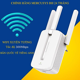 Bộ kích sóng wifi 3 râu Mercusys (wireless 300Mbps) cực mạnh, hút mở rộng kích wifi - Hàng chính hãng