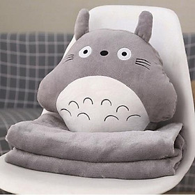 Mua Bộ Chăn Gối Gấu Bông Totoro tròn. Chăn gối văn phòng 3in1