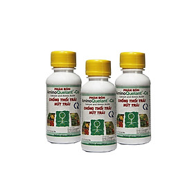 Combo 3 lọ phân bón AMINO QUELANT-CA chống đỗ ngã, thân cứng cáp, bông lâu tàn (100ml/chai) - Phân bón chuyên dùng cho hoa lan, hoa hồng, bonsai