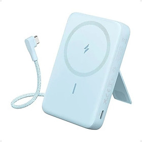 Pin sạc dự phòng Anker Magnetic Zolo 1C 10000mAh 15W tích hợp cáp Type-C - Hàng Chính Hãng