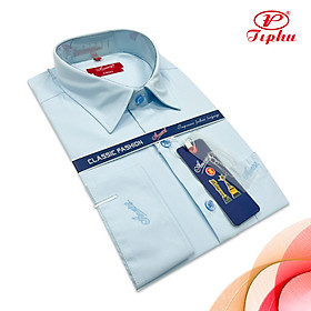 Áo sơ mi nam tay dài trơn Amazing, vải Bamboo sợi tre màu trơn, vạt bầu, form regular căn bản, có big size 110kg