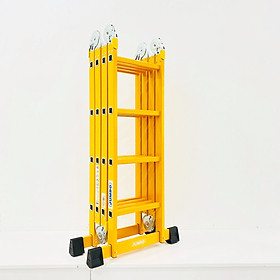Mua Thang nhôm gấp 4 đoạn JUMBO B304  chữ A - 2.26m  chữ I - 4.7m  14 tư thế sử dụng  tải trọng 300kg  sơn tĩnh điện