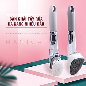 Mua Bàn Chải Chà Rửa Nhà Bếp Nhà Tắm Có Bồn Chứa Và Nút Ấn Xả Xà Phòng