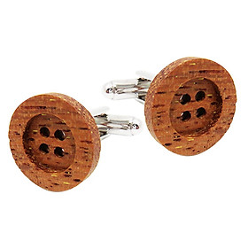 Vintage Wooden Cufflinks For Mens Shirt Business Wedding Party Festival Gift