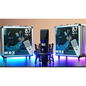 Mua Mic thu âm Max 87-Pro-II - Phiên bản mới 2022 - Micro 48V thu âm chuyên nghiệp - Condenser microphone - Dùng cho phòng thu  livestream  karaoke online - Tương thích nhiều loại soundcard  mixer - Thiết kế tinh tế  sang trọng - Hàng nhập khẩu