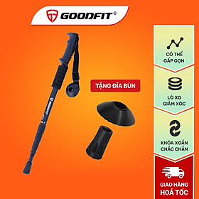 Gậy leo núi, gậy trekking GoodFit chính hãng gấp khúc dùng du lịch, phượt, dã ngoại GF03E