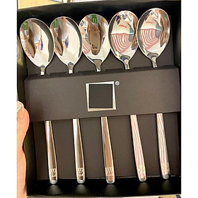 SET 5 THÌA INOX  HÀNG NỘI ĐỊA ĐỨC CÓ HỘP ĐỰNG ĐI KÈM SANG TRỌNG