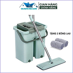 Mua Cây lau nhà tự vắt thông minh quay 360 độ  kèm thùng chứa nước  tặng kèm 2 bông nhau nhà
