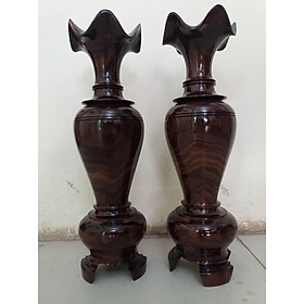 Mua binh  lọ 1 đôi - gỗ chiu liu kích thước cao 48cmx15cm