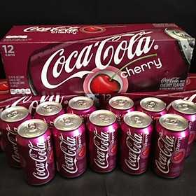 NƯỚC NGỌT COCA-COLA VỊ CHERRY CỦA MỸ - THÙNG 12 LON ( MẪU MỚI )
