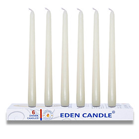 Hộp 6 Nến Thơm Taper Eden Candle FTRAMART EDC2331 (25cm) - Kem