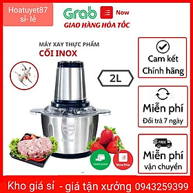 Máy xay thịt cối inox 304 sáng bóng dung tích 2 lít