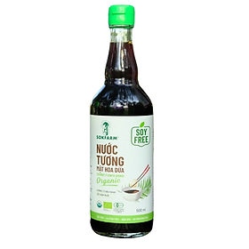 Nước tương mật hoa dừa Organic Sokfarm - Cắt giảm muối, không từ đậu nành, không chất bảo quản, thuần chay, thuần thực vật